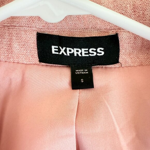 NWOT EXPRESS Blush Pink Super Soft Knit Comfy Blazer – Lined Size S - Picture 5 of 9